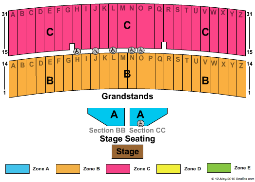 Iowa State Fair End Stage Zone Seating Chart